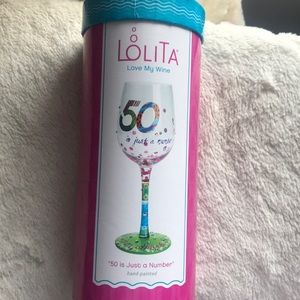Lolita 50th birthday glass